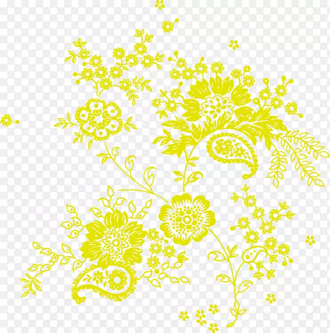花卉设计黄色图案-植物图案