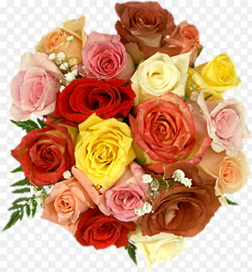 花束花园玫瑰生日剪贴画彩色卡通可爱玫瑰花束