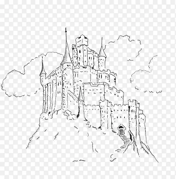 艺术素描-手绘城堡