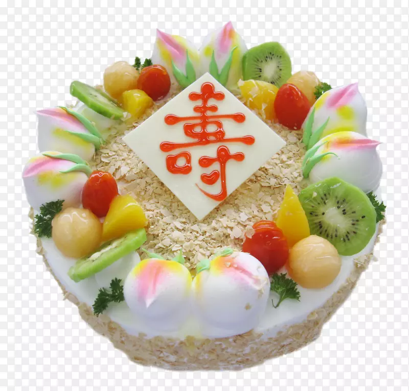 生日蛋糕冰淇淋蛋糕面包店长寿桃子生日蛋糕美味甜点