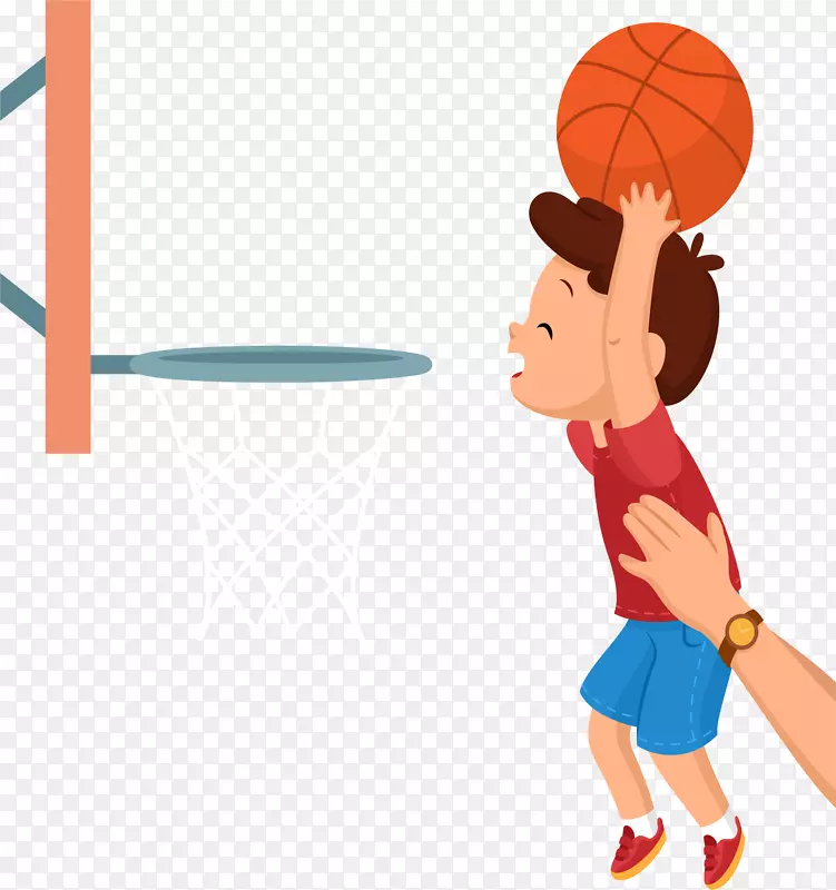 篮球篮板剪贴画-开始向孩子们学习篮球