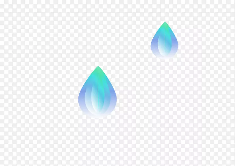 滴剪贴画-蓝色淡水滴装饰图案