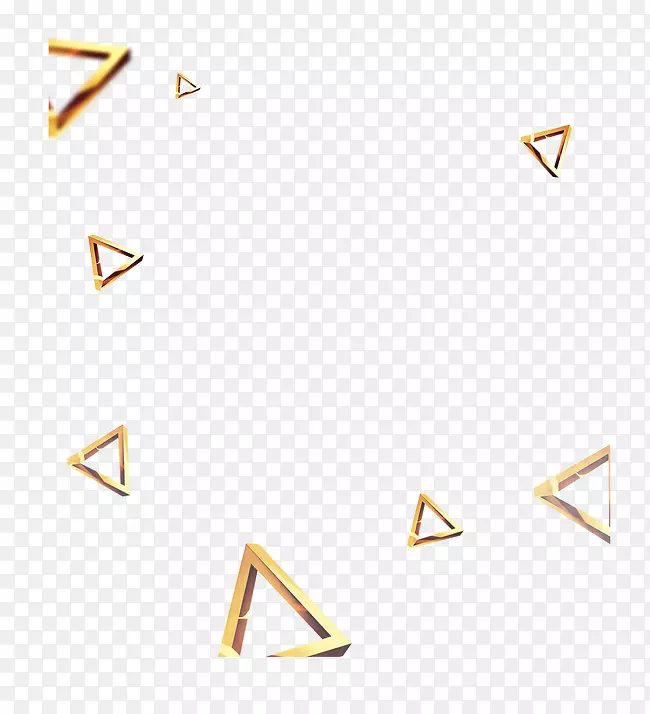 三角形几何图形-三维浮动金三角