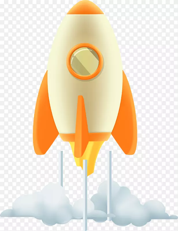 火箭动画太空飞船剪贴画-火箭