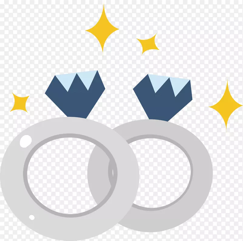 戒指夹艺术-结婚夫妇的钻石戒指