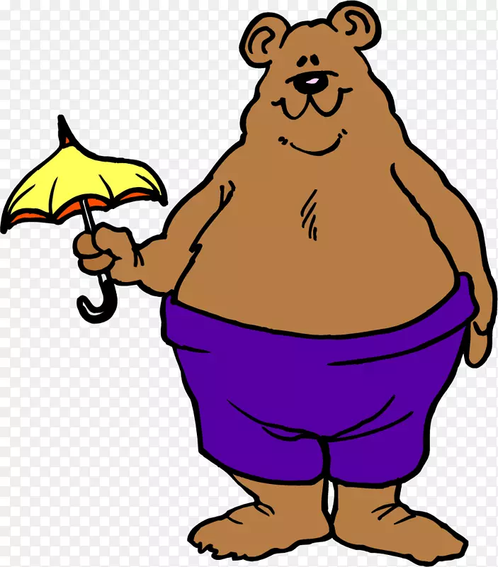 熊伞夹艺术-一只带伞的熊