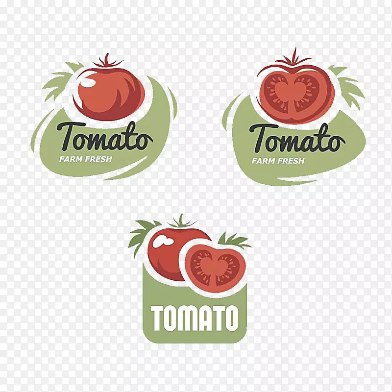 番茄标志蔬菜水果-三种番茄图案