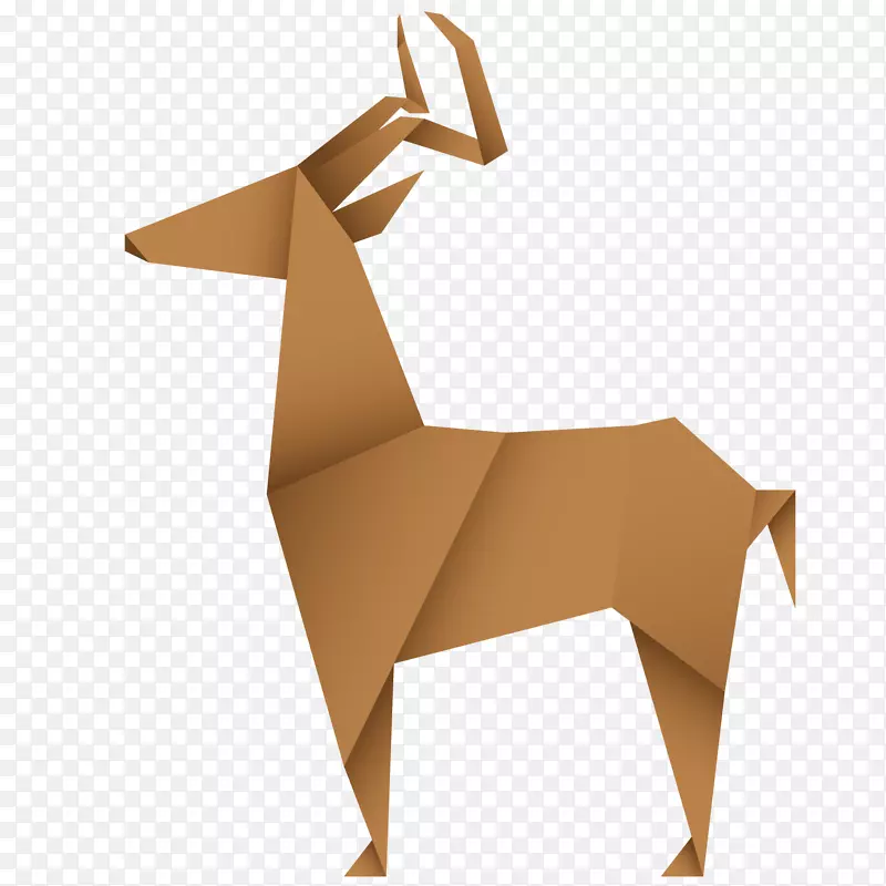 驯鹿穆尔西亚纸画-折纸鹿