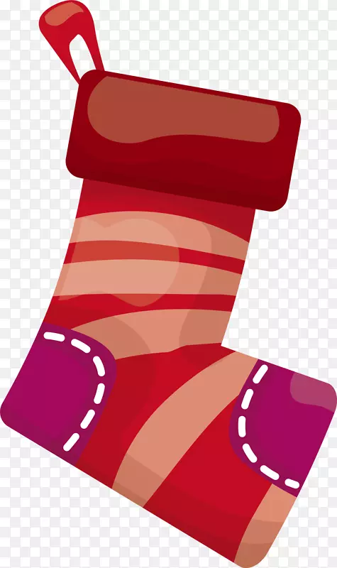 圣诞袜夹艺术-红线袜