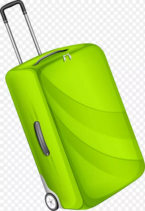 手提箱绿色下载-卡通绿色行李箱