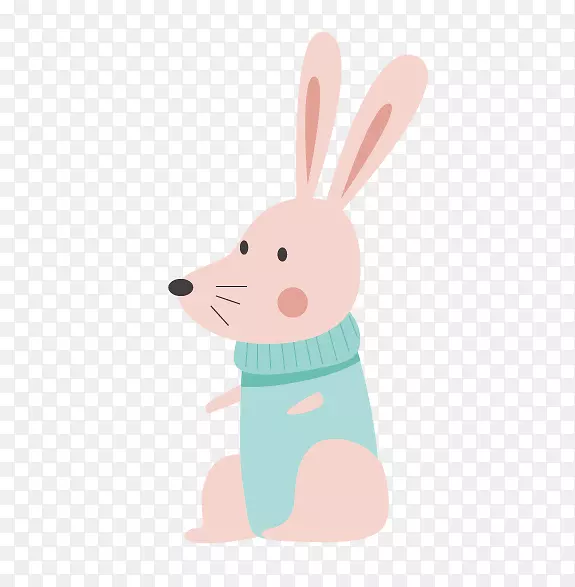 复活节兔子卡通插图-兔子