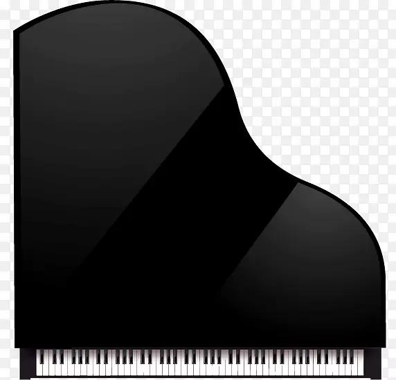钢琴音乐键盘乐器黑色钢琴顶部视图