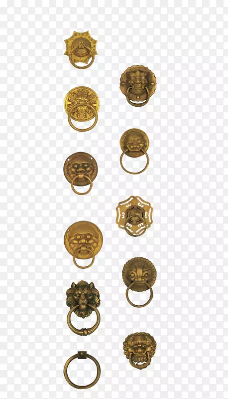 铜门环黄铜下载-古董门装饰黄铜环第三组