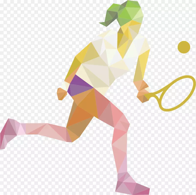 网球拍.彩色补丁的运动羽毛球男子