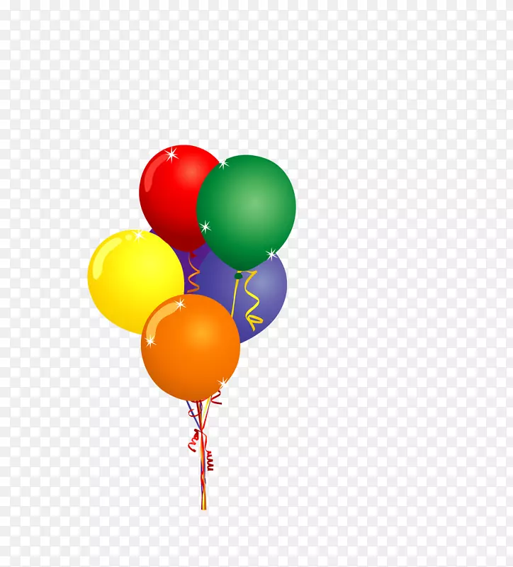 热气球派对剪贴画彩色气球漂浮