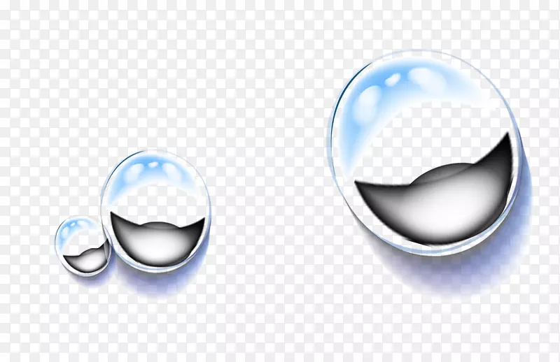 露珠图标-蓝色淡水水滴装饰图案
