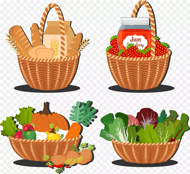 菜篮子土坯图解器cdr-蔬菜食品