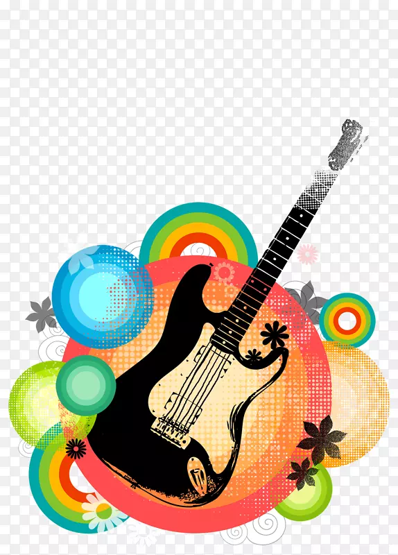 海报吉他下载-艺术海报电吉他背景材料