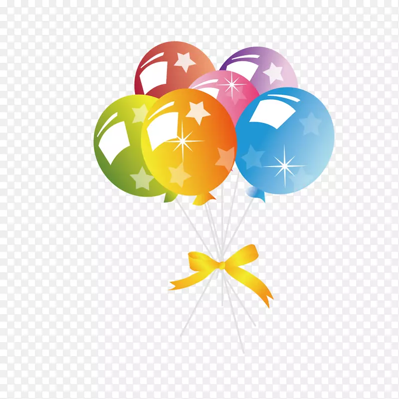 生日蛋糕气球夹艺术彩星气球