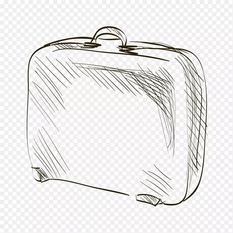 纸箱绘图.黑色简单行李装饰图案