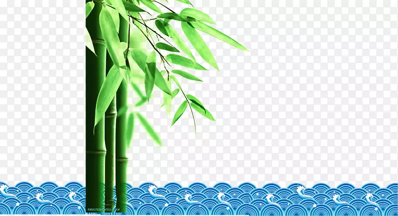 端午节竹-传统竹子水印