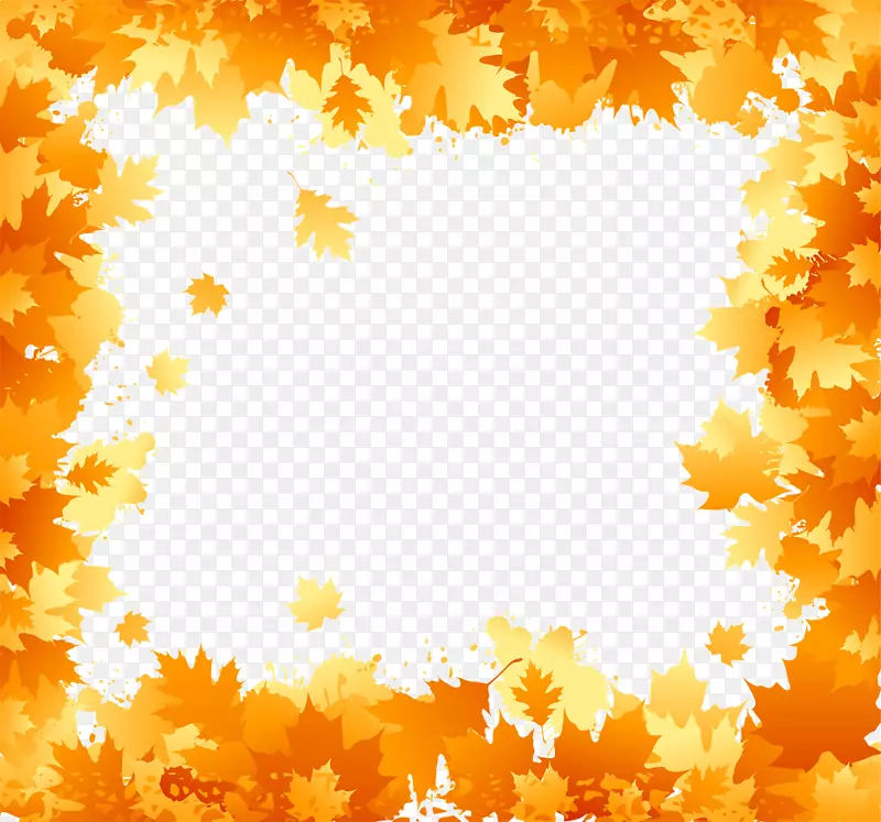 秋叶彩色剪贴画-枫叶背景