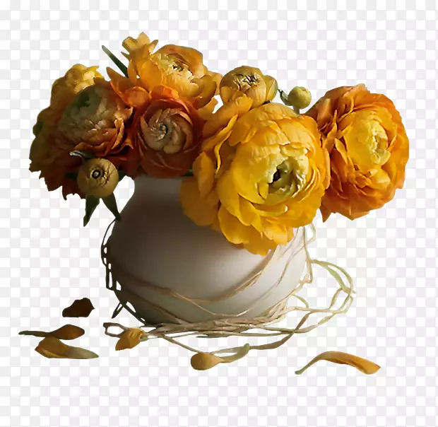 花瓶动画剪贴画-美丽的玫瑰