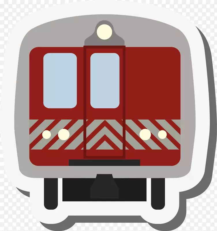列车快速通过南京地铁隧道红色简洁列车