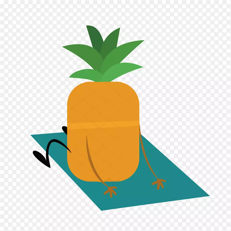图形设计.手绘太阳菠萝