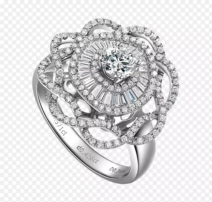 响应网页设计戒指白金钻石戒指