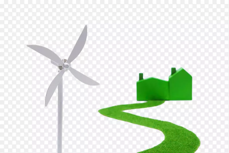 风力发电风车绿色住宅