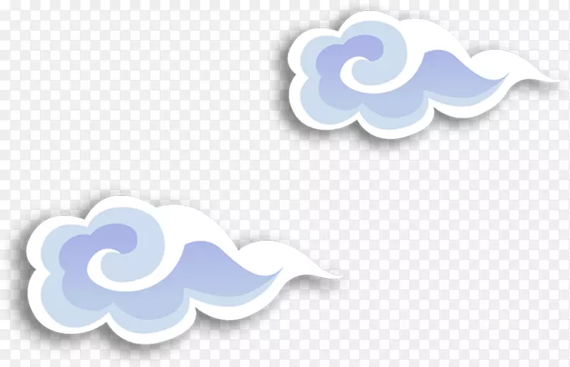 云彩卡通造型-云