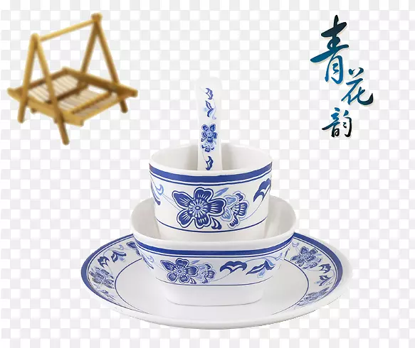 青花陶瓷餐具-一套青花瓷餐具套装