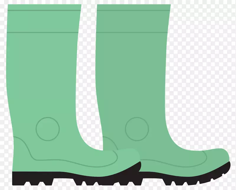 惠灵顿靴-卡通绿色雨靴