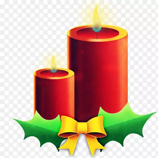 圣诞图标设计图标-手绘蜡烛