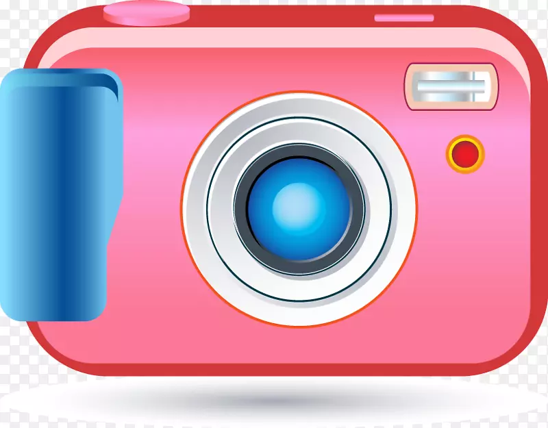 无反射镜可互换镜头照相机镜头图案粉红色照相机