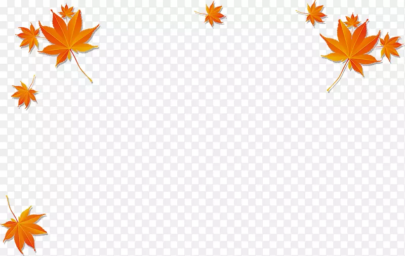 枫叶秋季海报-黄色枫叶