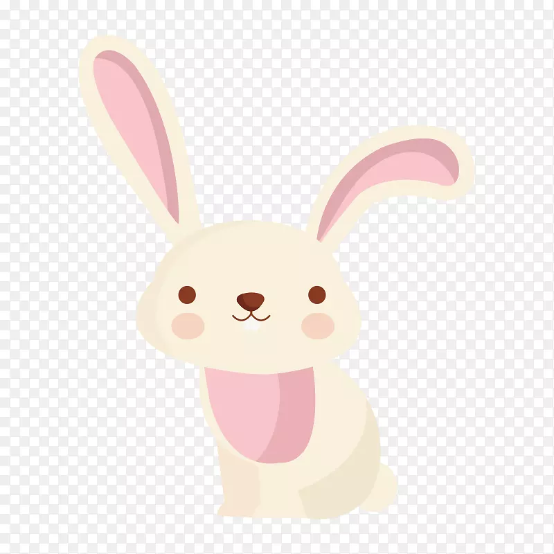 复活节兔子卡通插图-可爱小兔子