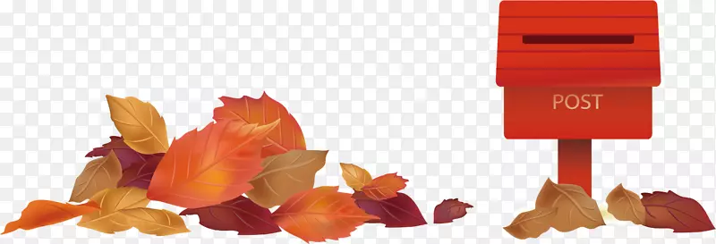 秋季电子邮件插图-邮件秋季离开背景材料