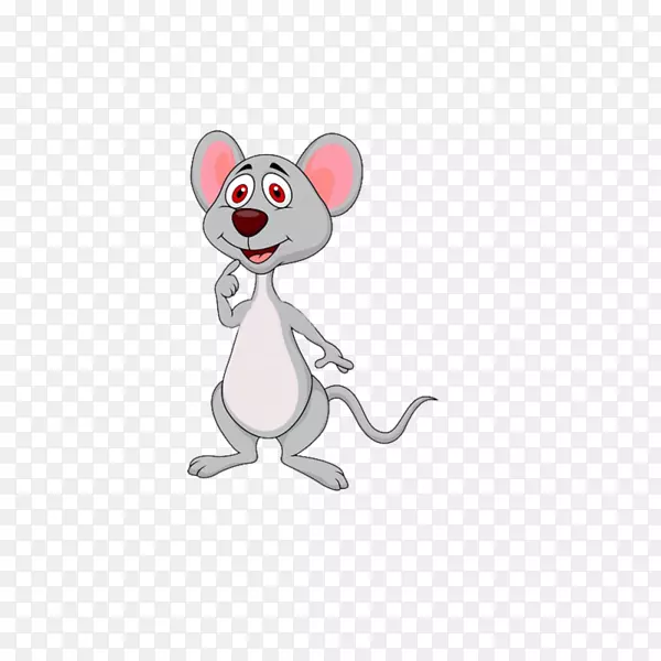 鼠标卡通免版税插图-卡通可爱的小老鼠