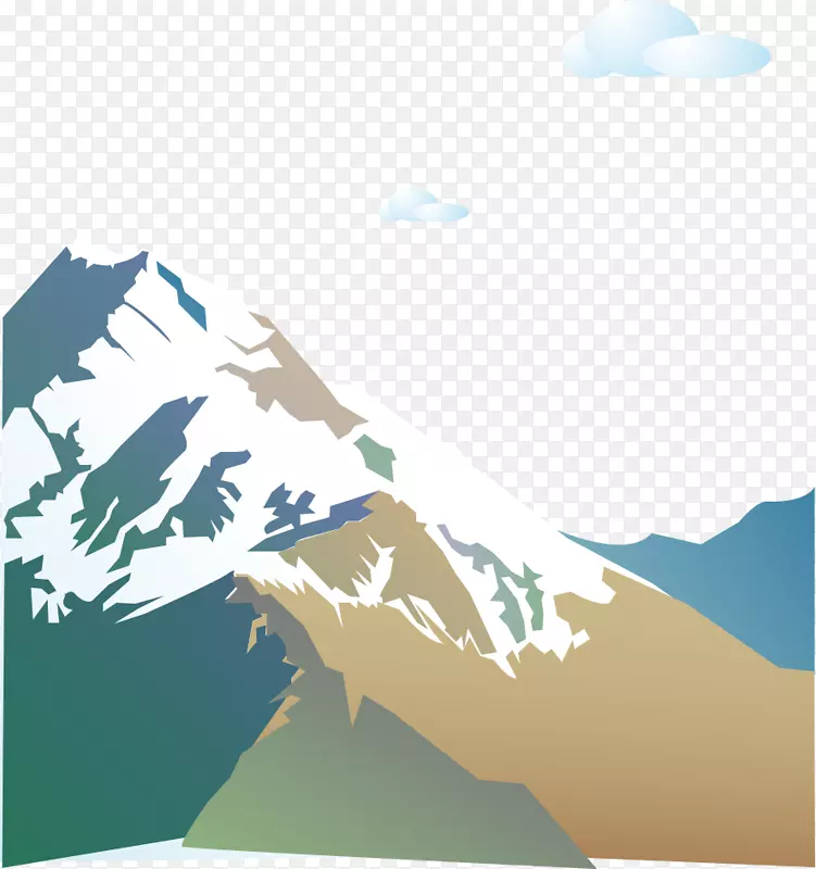 舞台风光景观手彩云冰山