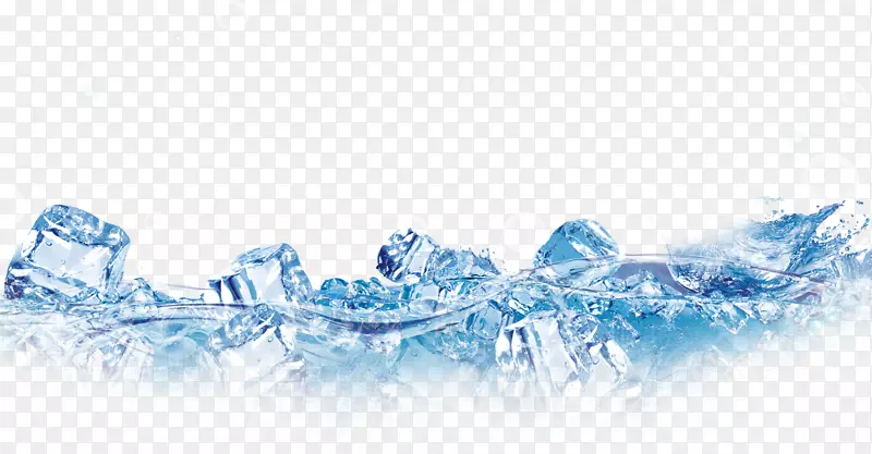 冰立方水设计师-蓝色水滴