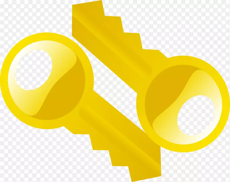 关键业务操作管理锁夹艺术-黄色钥匙