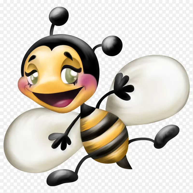 蜜蜂画蜂巢夹艺术小丑卡通蜜蜂