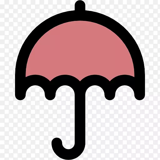 雨伞可伸缩图形雨图标-粉红色雨伞