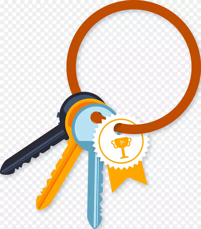 钥匙链剪贴画.钥匙链
