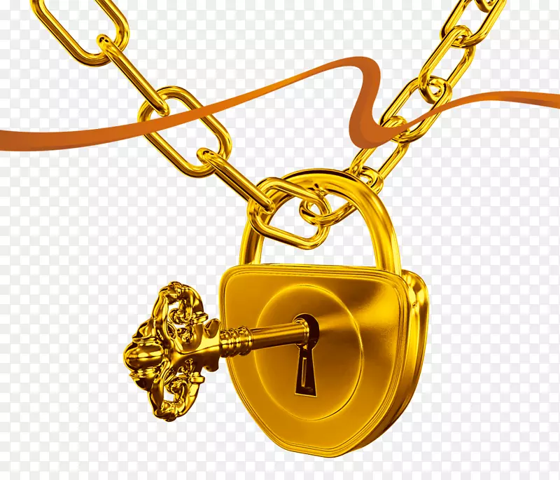 钥匙链锁骨架钥匙.金锁和钥匙