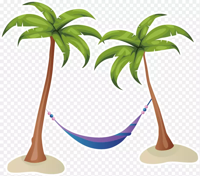 椰子树-椰子树载体材料夏季PNG
