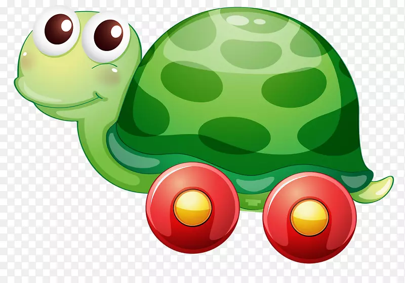 海龟玩具剪贴画-绿海龟