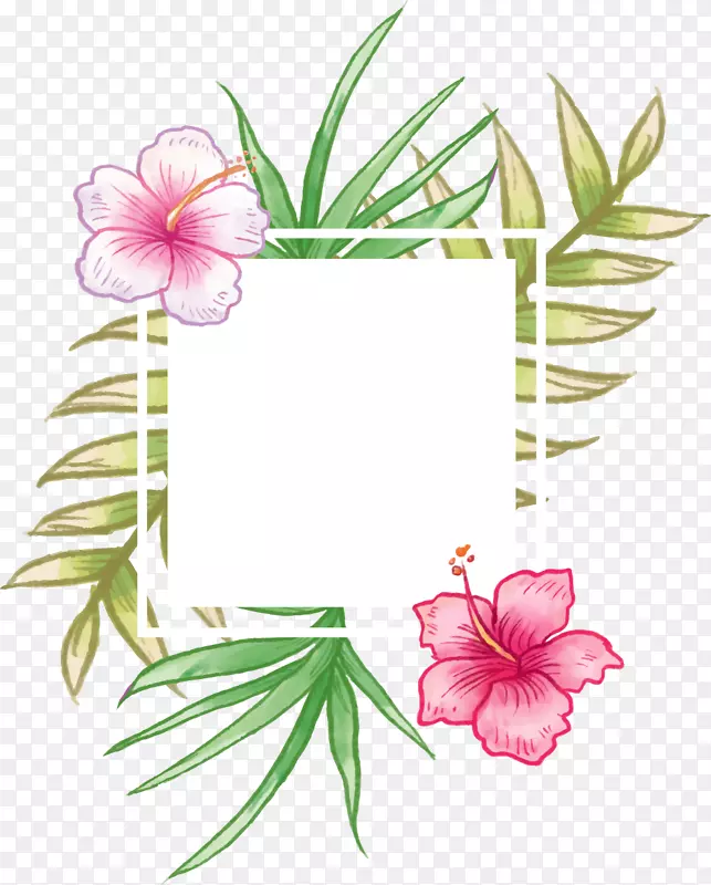 水彩画：花卉设计水彩画-装饰精美的花卉水彩画